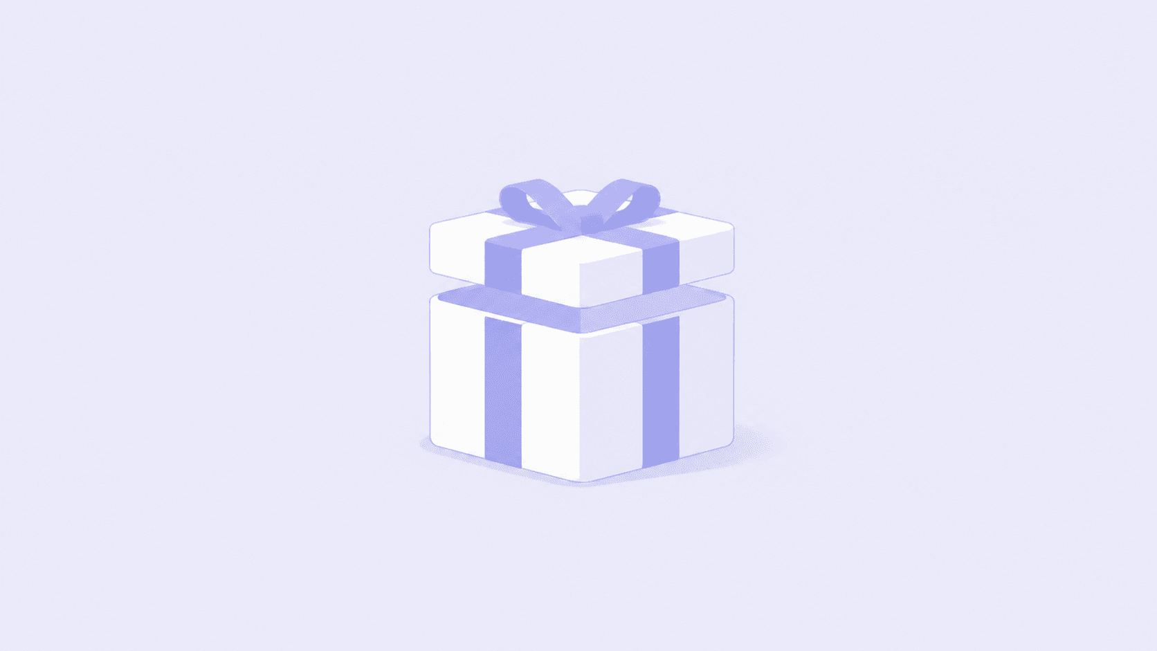 A rigid gift box finished with a ribbon